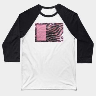 Photographic Image of Pink Zebra Sequins Baseball T-Shirt